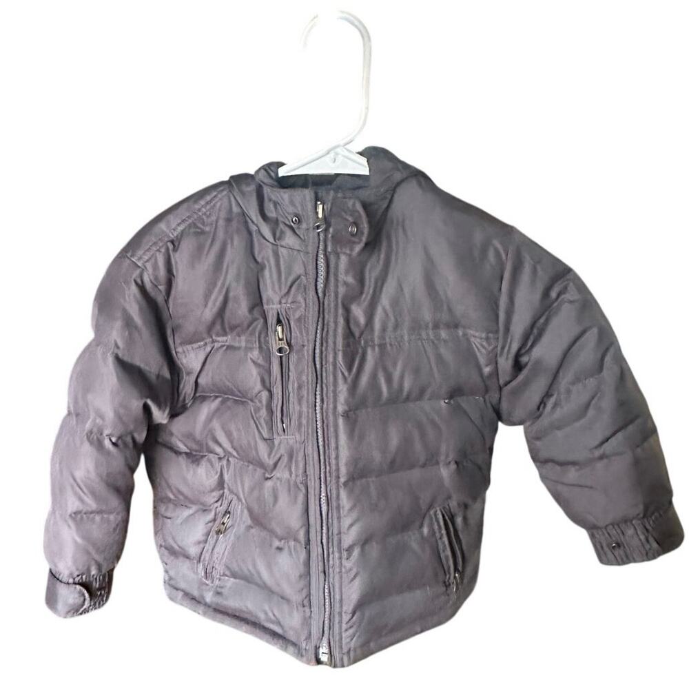 Gap Kids Gray Puffer Jacket with PrimaLoft Fill Size 4 Years
